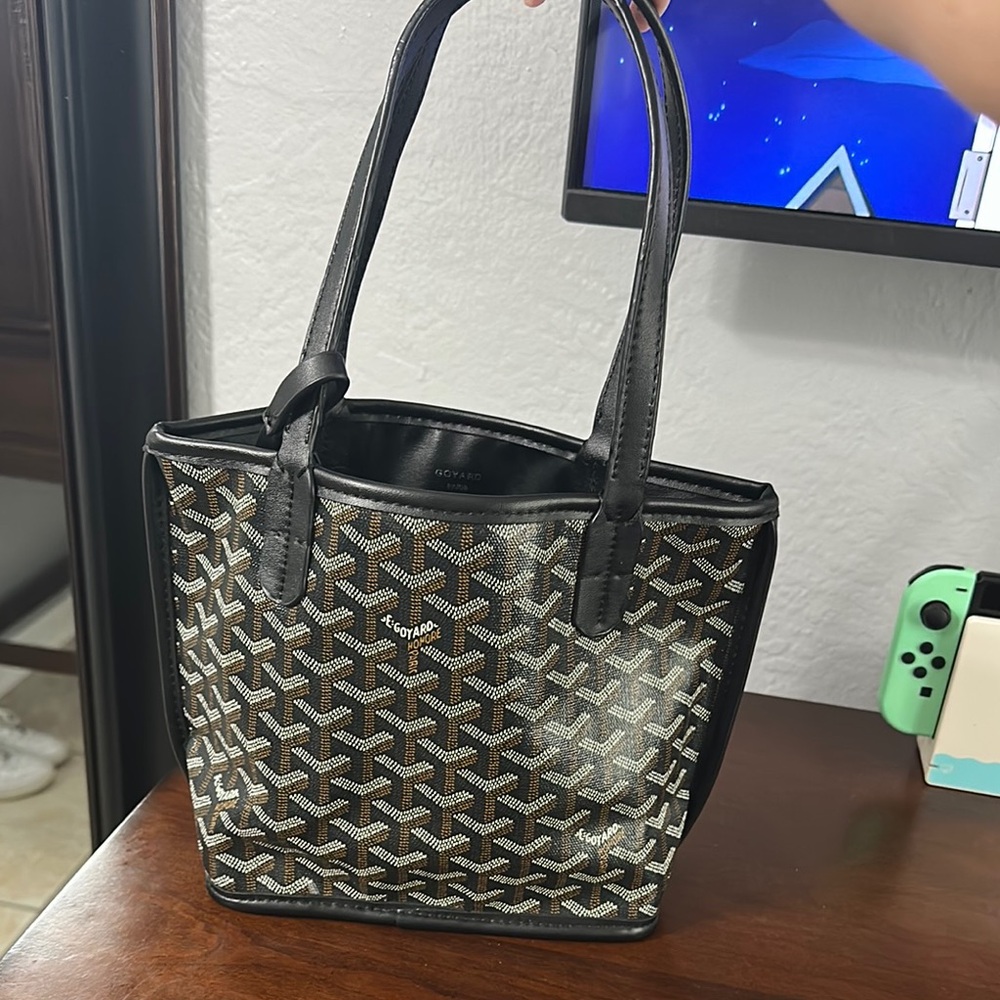 Black and Brown Small Tote Bag